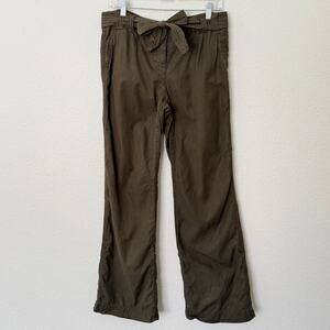 [J. Crew] Olive Green City Fit Straight Leg Utility Pants Belted Roll Tab Size 4